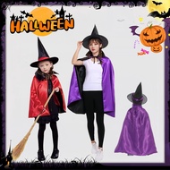 Next Day Delivery Available In Red/Purple Children's Witch Cloak + Hat Beautiful High-Class Costume 