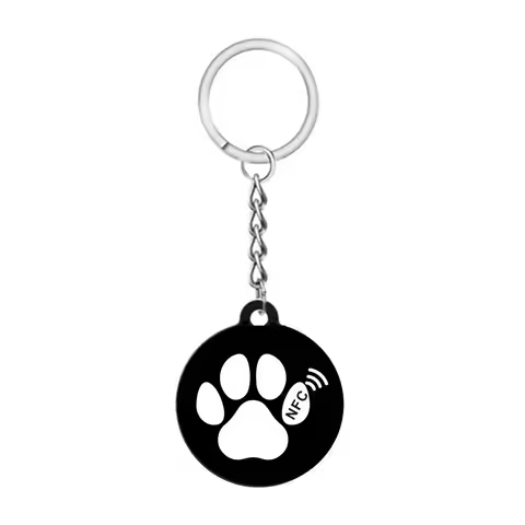 NFC Dog Tag, NFC Smart Pet ID Tag Self-Made, Program the Link of Online Pet Profile, Pet Video, Digi