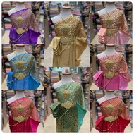 ชุดไทยเด็กหญิงสไบกากเพชรกับผ้าถุง(ไม่รวมเครื่องประดับ)