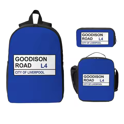 Everton Football Team Goodison Road Street Sign Backpack Student Boy Girl BookBag School Bag 3ps Ins