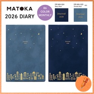 EL COMMUNE Matoka 2026 B6 Monthly Planner Nighthawk October 2025 Start