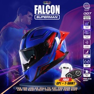Gille Helmet 883 FALCON SUPERMAN Motorcycle Helmets Full Face Dual Visor Free Iridium Lens