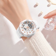 ▩BIDEN Top Luxury Brand Women Fashion Watch Dual Display Quartz Women Watch Waterproof Silicon Strap