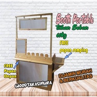 booth portable / meja lipat/ event desk - gerobak lipat / gerobak murah