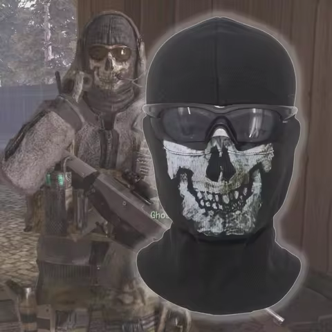 New Winter Ghost Simon Riley Skull Balaclava Ski Hood Cycling Skateboard Warmer Full Face Ghost Mask