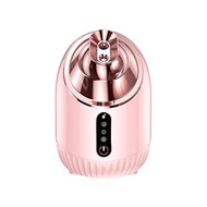 Facial Steamer SPA Nano Ionic Double Spray with Cold Warm Hot Mist 240ml Large Water Sprayer Tank Small Face Humidifier Pink Beauty Salon Dedicated Facial Vapori