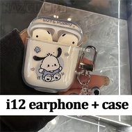 [i12 Earphones + Case] tws inpods i12 HiFi Wireless Bluetooth For Android Comes With A Cartoon Prote