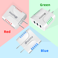 New US Standard LED Charge  3 Ports USB Plug for Mobile Phone Travel Charger Universal Style Adapter