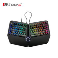 irocks K59M 分離式人體工學機械鍵盤(黑色/有線/CHERRY青軸/RGB/中文/1年保固)