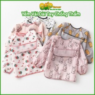 Long-sleeved Baby Bibs, BLW Waterproof Baby Bibs