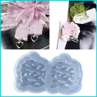 Nan Double-love Word Keychains Mold DIY Epoxy Earrings Necklace Keychain Mold
