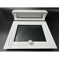 Peti Surat White Powder Coated Aluminium Letter Box / Mail Box - Panel Set With Cover