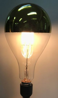 LED燈絲燈泡8顆立式燈絲 E40 頂偏金反光透明玻璃帽 PS200 5W