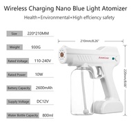 Mesin Kabut Disinfeksi Semprotan Pembersih Nirkabel Kapasitas Besar dengan Nano Lampu Biru / Disinfe