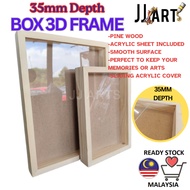 Box 3D Frame 35mm depth Thicker version 3d frame Hollow frame Bouquet frame Large 3d frame photo fra