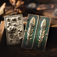 8 ️ ⃣ Beautiful Day Metal Mark Series Embossed Embossed Metal Label European Retro Base DIY Sticker 