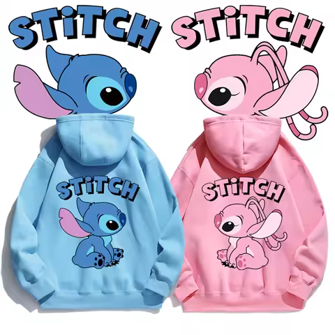 Stitch Hoodie Autumn/Winter Hoodie European and American Cartoon Anime Hoodie Loose Clothes Couple's
