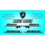 Cutting sticker sepeda Lipat Aleoca Carino Stiker Frame Aleoca
