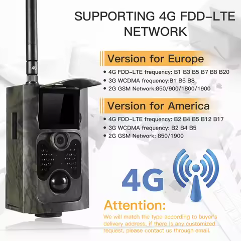 Wireless Mobile Hunting Cellular Cameras, FTP SMTP, 4G Trail Camera, MMS, SMS, Email, 16MP Night Vis