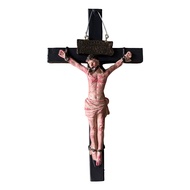 Galuru Jesus Cross Home Decor Crucifix Wall Cross Handcrafted Resin Jesus Wall Cross Perfect Easter 