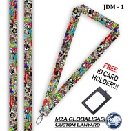 2 DESIGN JDM STICKER BOMB EAT SLEEP JDM + FREE ID Card Holder | PREMIUM QUALITY 2 DESIGN STICKER BOM