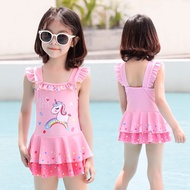 2 Styles Girls kids swimsuit one-piece dress cute princess swimsuit/Baju renang kanak-kanak perempua