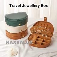 Maxvaluesg® Portable Travel Jewellery Storage Box Earring | Ring | Bracelet | Necklace Organizer