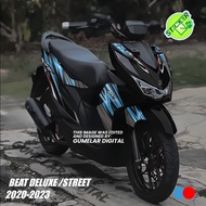 Motorcycle Body Stickers BEAT deluxe Street 2020-2023 Motif Blackbiru 47