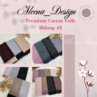 ALEENA_DESIGN Tudung Bawal Bidang 48 Cotton Voile Hijab Bercorak Bawal Murah Tudung Shawl New Cleara