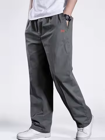 2025Mens Casual Jogger Pants Relaxed Fit Cargo Pants Drawstring Sweatpants Hiking Outdoor Twill Spor