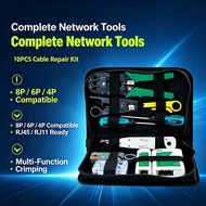 10 in 1 Network Cable Tester Crimper Crimping Tools Set Crimper Lan Network Internet Cabling Hand To