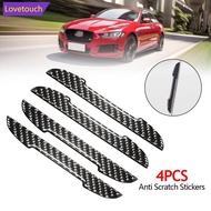 LOVETOUCH 4Pcs Carbon Fiber Car Door Protector Guard Strips Anti Scratch Sticker Edge Protective Str