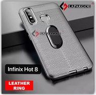 Case Infinix Hot 8 Ring Magnet Cover Casing Handphone Silikon Soft Case