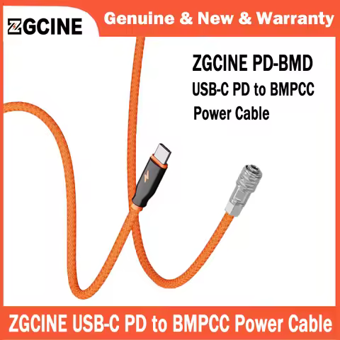 ZGCINE PD-BMD USB-C to 2-Pin BMPCC Power Cable 60cm Length with Braided Wire for Blackmagic Pocket C