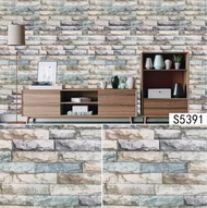 Wallpaper Dinding Motif Batu Alam Warna Warni PINK 10m x 45cm