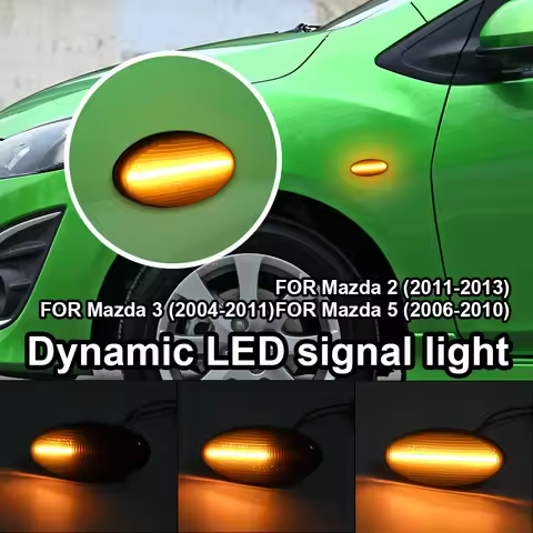 For Mazda 2 3 5 6 BT-50 MPV DY BK DE GG GY Car LED Dynamic Side Marker Turn Signal Light Indicator S
