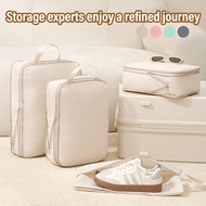 4 Set Ultralight Compression Packing Cubes Luggage Organizer Bags Travel Essentials
