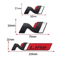 Car 3D Metal Sticker For Hyundai Avante Elantra N Sonata N Line Veloster KONA i30 Fastback Trunk Bad