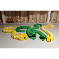 Cuero Articulated Moving Mouth Snake Toy Snake Prank Animal Toy