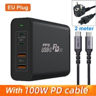 URVNS 245W GaN Tech 4-Port Desktop Charging Station Multiport Laptop PD Fast Charger with USB C Cabl