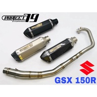 Project79 Exhaust GSX-R150 GSX150 Muffler Arka Manifold Ekzos Accessories Stainless Suzuki GSX-S150 