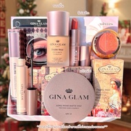 เซ็ตแต่งหน้า ชุดเครื่อง​ส​ำ​อา​งค์​ จีน่าเกลม GINA​ GLAM​ Make up Set 5 ชิ้น แป้งพัฟ รองพื้น​ ลิป มา