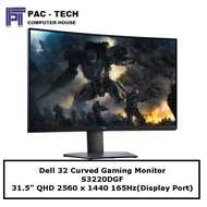 Dell 32" S3220DGF Curved Gaming Monitor | 31.5" QHD | 144Hz(HDMI) 165Hz(Display Port) | 3 Years Warranty