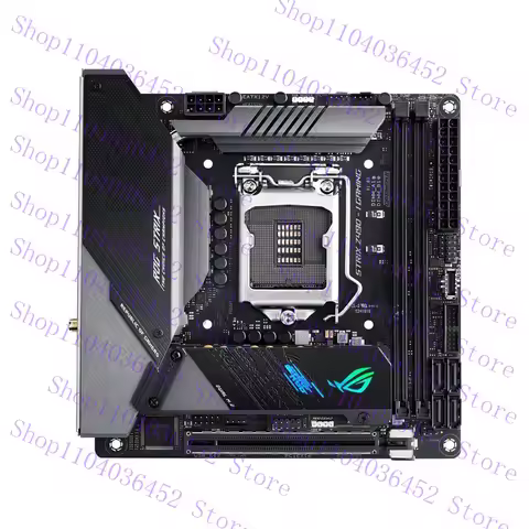 .FOR ASUS ROG STRIX Z490I Gaming Motherboard Intel Z490 Mini-ITX LGA 1200 2×M.2 HDMI