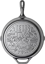 Lodge 12 Inch Cast Iron Skillet – Pre-Seasoned Frying Pan with Teardrop Handle – Oven, Stovetop, Gri
