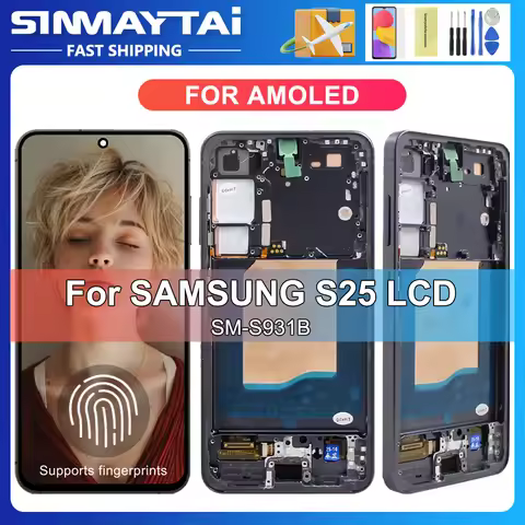For AMOLED S25 For Samsung S25 S931B S931U S931W S931N S931E LCD Display Touch Screen Digitizer Asse
