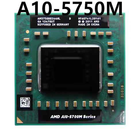 A10-Series A10-5750M A10 5750M 2.5 GHz Used Quad-Core Quad-Thread CPU 35W AM5750DEC44HL Socket FS1