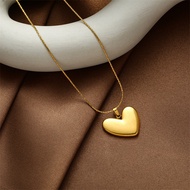 BY Hot-Selling Titanium Steel Necklace Non-Fading Female High-End Feeling 18K Gold Heart Four-Leaf C