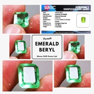 Natural Batu Permata Emerald Beryl (Zamrud Colombia) Lostone Include Memo SGR Gems Lab