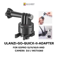 อะแดปเตอร์เมาท์ Ulanzi Go Quick II Mount Adapter for GoPro 12/ 11/ 10/ 9 กล้อง DJI/ Insta360 สำหรับแปลงใส่ขาตั้งกล้อง